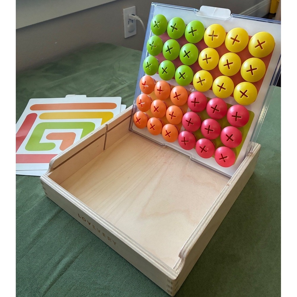 Lovevery Mosaic Button Board Educational Color Matching Wooden  Toy